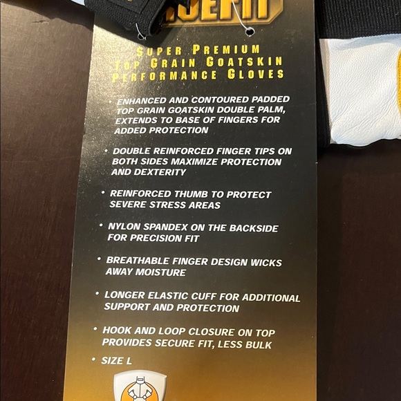 TrueFit 1490L Goatskin Performance Work Gloves - Picture 5 of 6